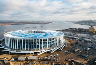 Завершен монтаж кровли на строящемся стадионе «Нижний Новгород»